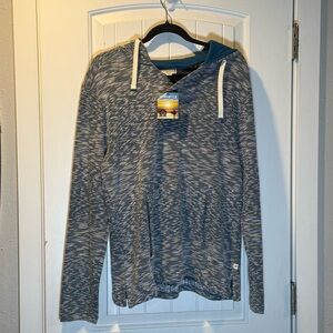 Hang Ten Blue and White Knit Hoodie Size XL New With Tags